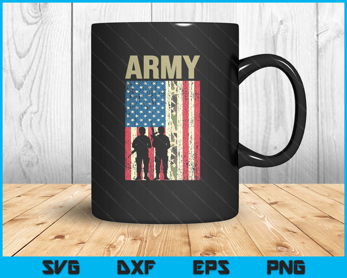 American Flag Camo Us Army 4th Of July Usa Military Merica SVG PNG Digital Printable Files