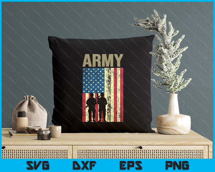 American Flag Camo Us Army 4th Of July Usa Military Merica SVG PNG Digital Printable Files