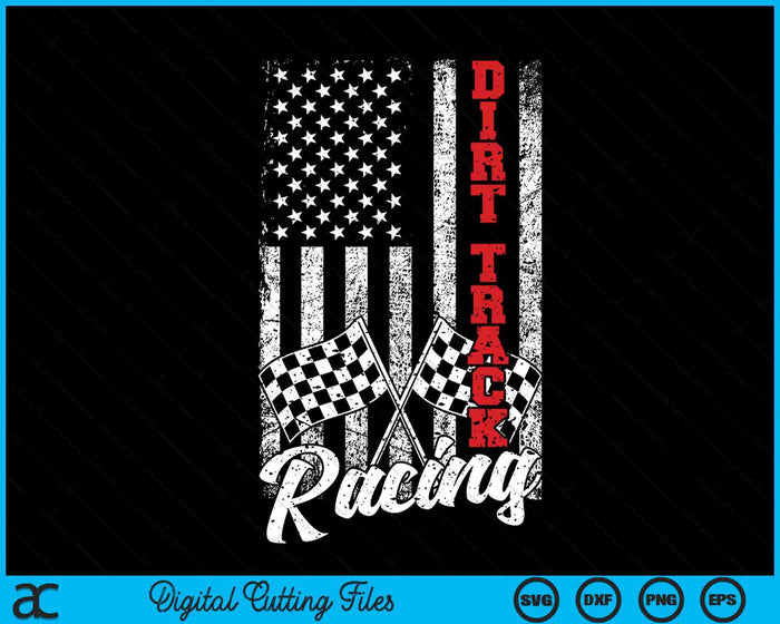 American Flag Dirt Track Racing Car Bike Driver Racer SVG PNG Digital Printable Files