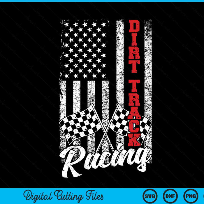 American flag dirt track racing car bike driver racer SVG PNG cut file for Cricut