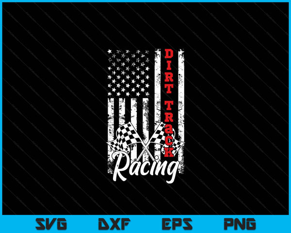 Amerikaanse vlag Dirt Track Racing Car Bike Driver Racer Gift SVG PNG digitale snijbestanden