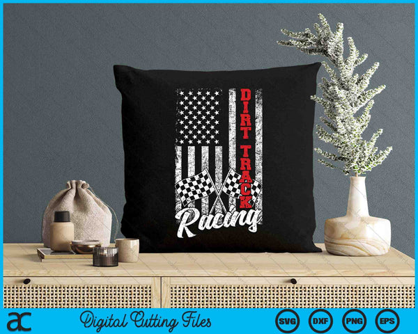 American Flag Dirt Track Racing Car Bike Driver Racer SVG PNG Digital Printable Files