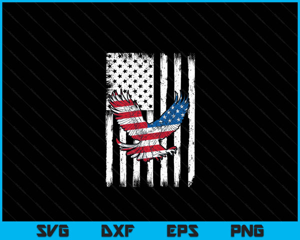 Amerikaanse vlag Eagle 4 juli Onafhankelijkheidsdag patriottische SVG PNG digitale snijbestanden