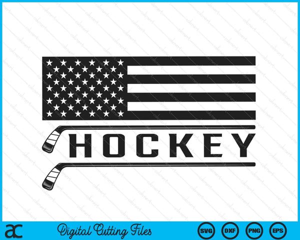 American Flag Hockey Apparel SVG PNG Cutting Printable Files