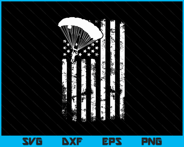 American Flag Skydiving Clothing Vintage Skydiving SVG PNG Digital Cutting Files