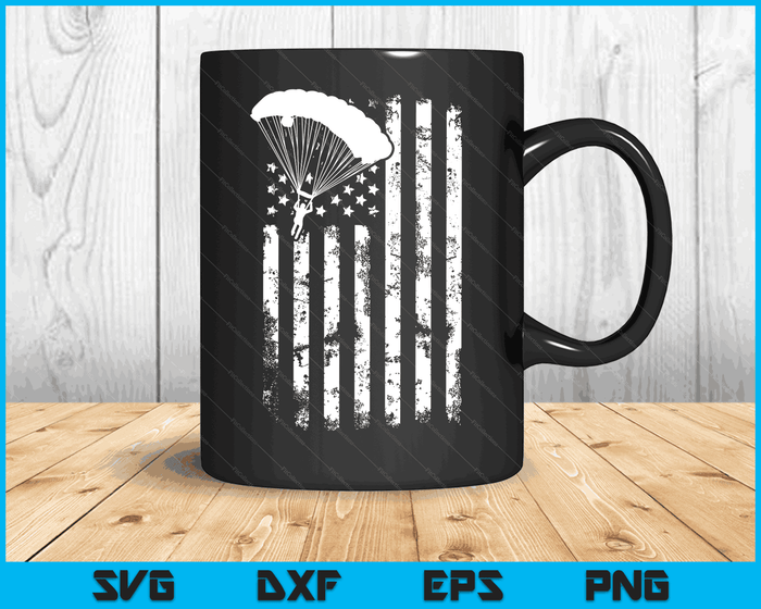 American Flag Skydiving Clothing Vintage Skydiving SVG PNG Digital Cutting Files