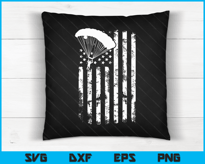 American Flag Skydiving Clothing Vintage Skydiving SVG PNG Digital Cutting Files