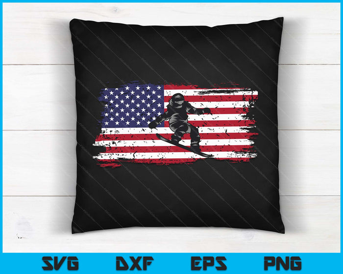 Amerikaanse vlag Snowboard kleding Snowboarden Snowboard SVG PNG digitale snijbestanden