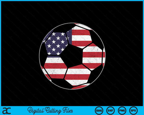 American Flag Soccer Ball Men Women Kids SVG PNG Digital Cutting Files