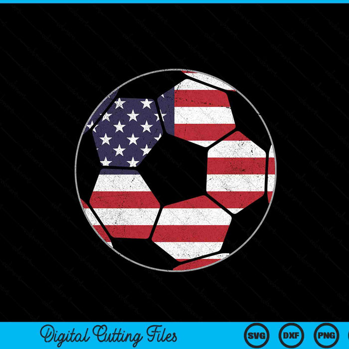 American flag soccer ball SVG cut file