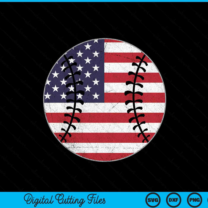 American Flag Softball Men Women Kids SVG PNG Digital Cutting File