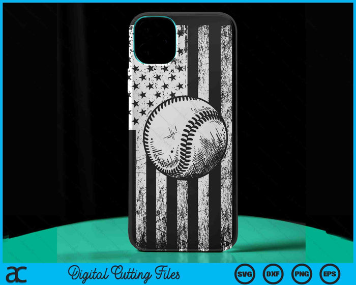 American Flag Sport Fan Baseball Game Design Gifts Phone Case SVG PNG Digital Cutting Files