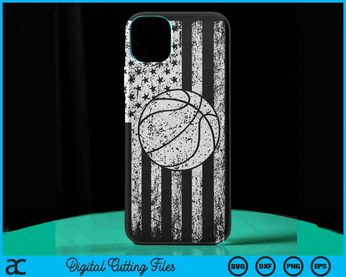 American Flag Sport Fan Basketball Game Design Gifts Phone Case SVG PNG Digital Cutting Files