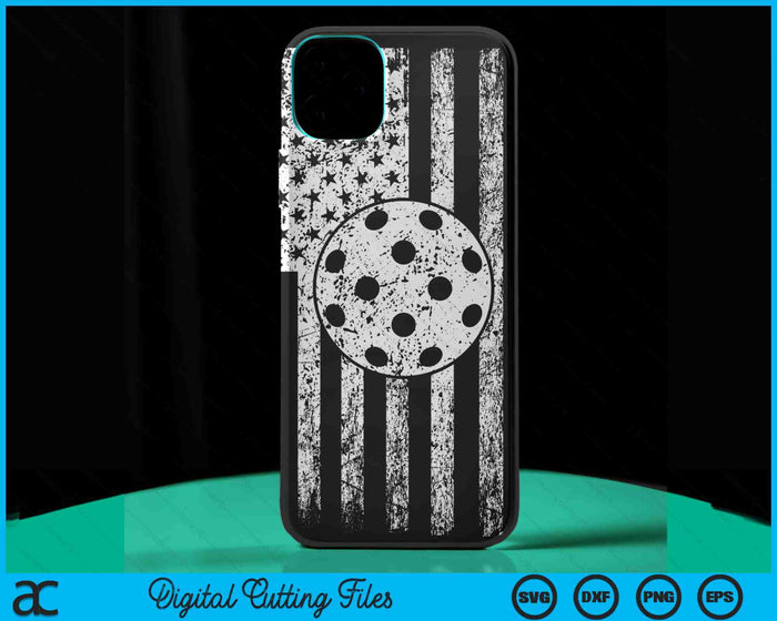 American Flag Sport Fan Pickleball Game Design Gifts Phone Case SVG PNG Digital Cutting Files