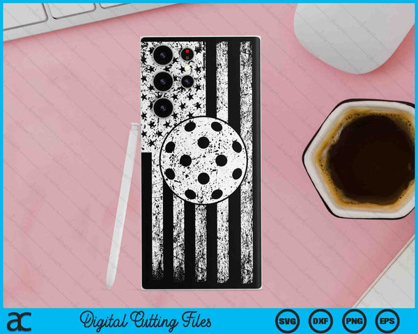 American Flag Sport Fan Pickleball Game Design Gifts Phone Case SVG PNG Digital Cutting Files