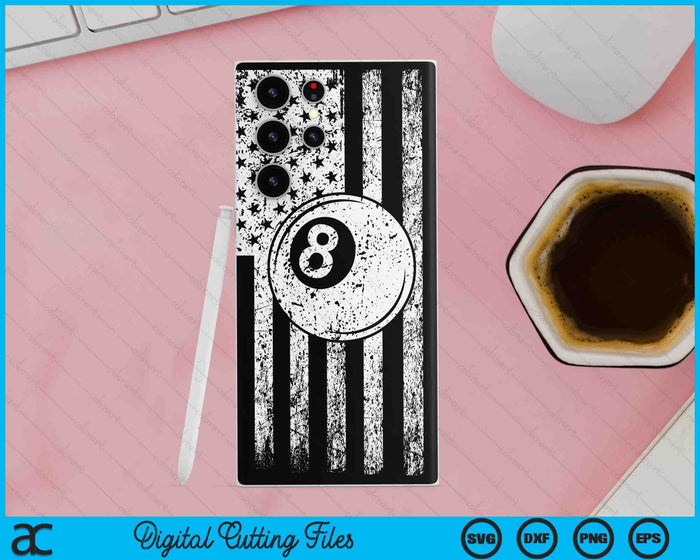 American Flag Sport Fan Pool Ball Game Design Gifts Phone Case SVG PNG Digital Cutting Files