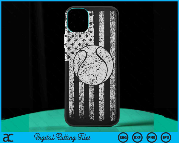 American Flag Sport Fan Tennis Game Design Gifts Phone Case SVG PNG Digital Cutting Files - on a t-shirt