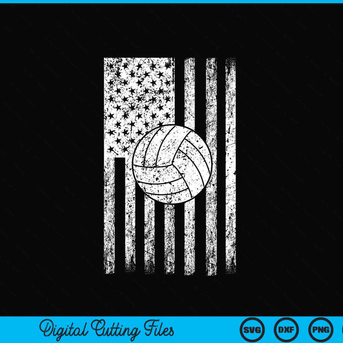 American flag sport fan volleyball game phone case SVG PNG cut file for Cricut