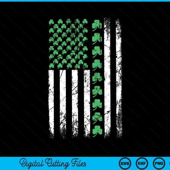 American Flag St Patricks Day Vintage Irish Lucky SVG PNG Cutting Printable Files