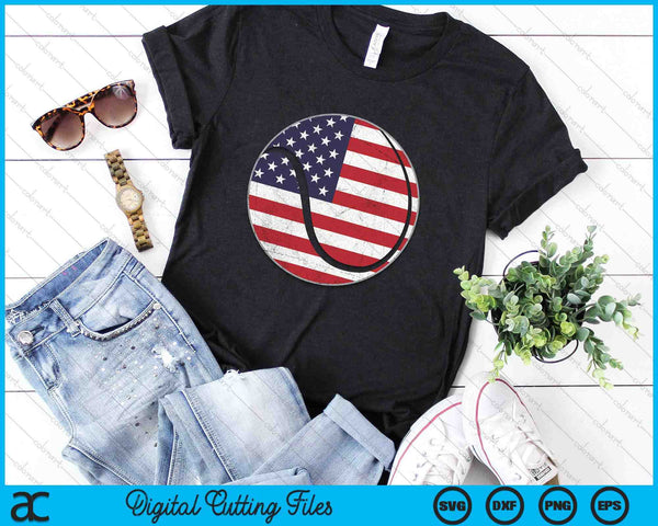 American Flag Tennis Men Women Kids SVG PNG Digital Cutting File - on a t-shirt