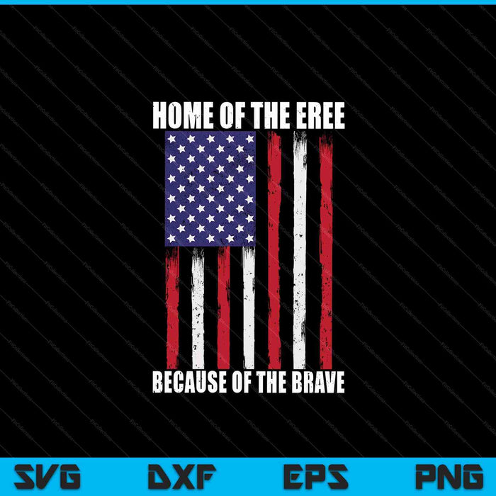American flag veteran for home of the free SVG cut file