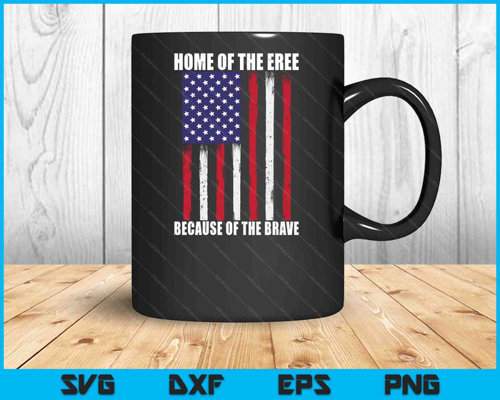 American Flag Veteran For Men Women Kids Home Of The Free SVG PNG Digital Cutting Files