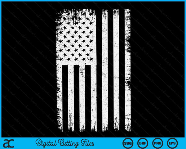 Amerikaanse vlag Vintage patriottische noodlijdende Amerikaanse vlag SVG PNG digitale snijden-bestanden