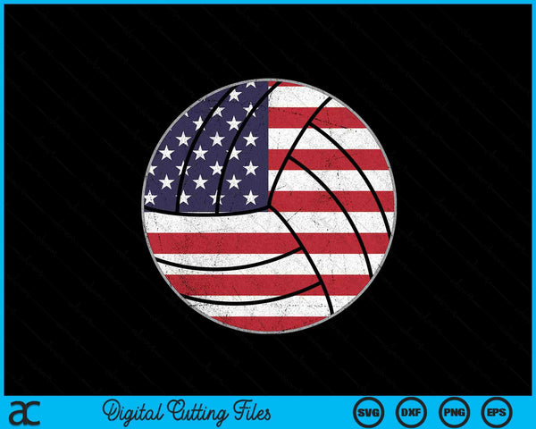 American Flag Volleyball Men Women Kids SVG PNG Digital Cutting File