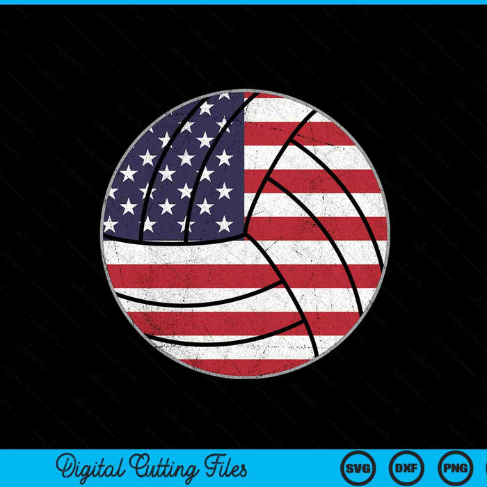American Flag Volleyball Men Women Kids SVG PNG Digital Cutting File