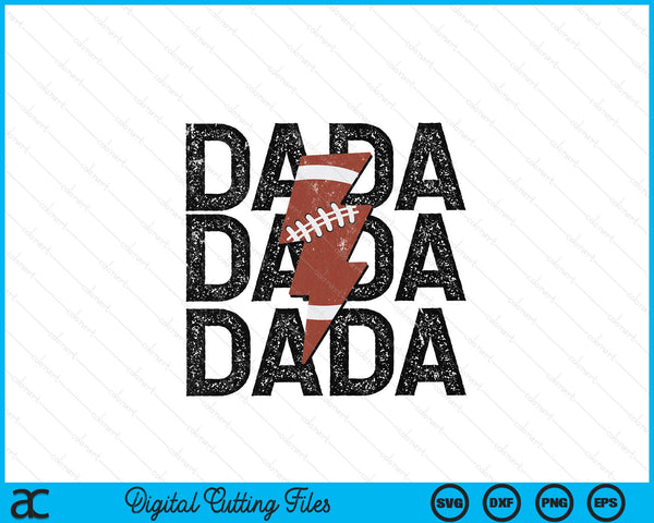 American football dada distressed lightning bolt SVG cut file