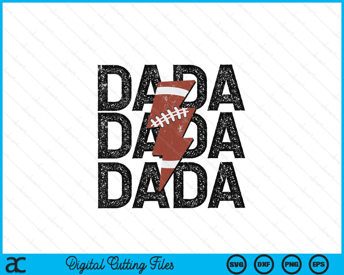 American Football Dada Distressed Lightning Bolt SVG PNG Digital Printable Files