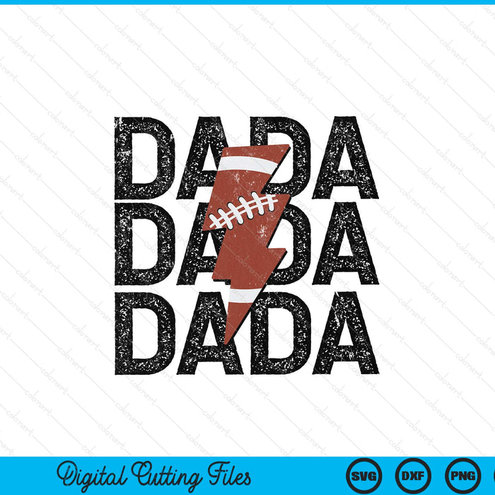 American football dada distressed lightning bolt SVG cut file