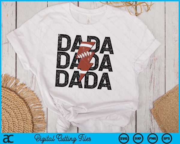 American Football Dada Distressed Lightning Bolt SVG PNG Digital Printable Files