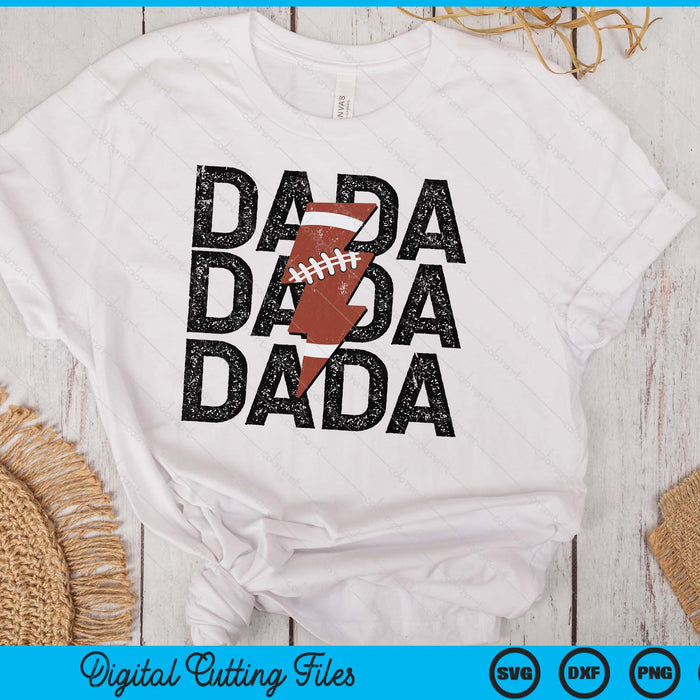 American Football Dada Distressed Lightning Bolt SVG PNG Digital Printable Files