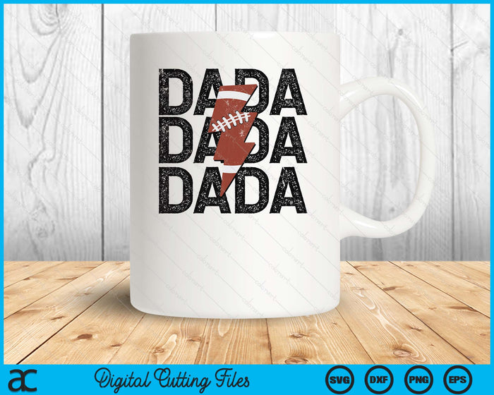 American Football Dada Distressed Lightning Bolt SVG PNG Digital Printable Files