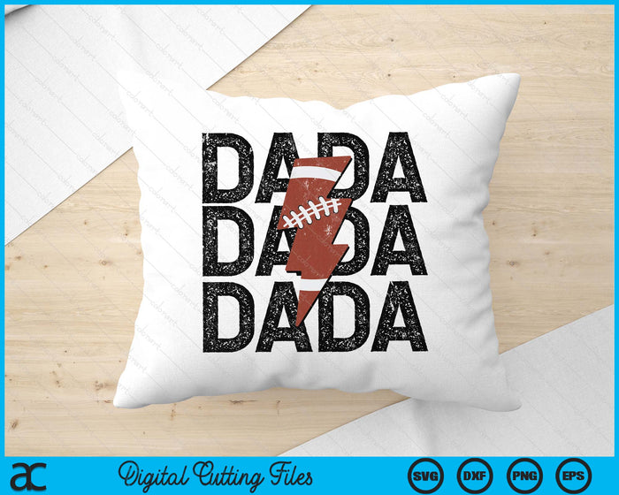 American Football Dada Distressed Lightning Bolt SVG PNG Digital Printable Files