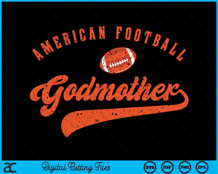 American Football Godmother SVG PNG Digital Cutting File