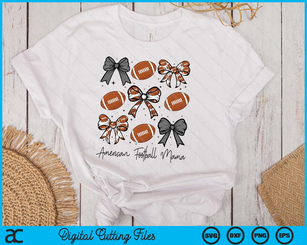 American Football Mama Coquette Bow American Football Season SVG PNG Digital Printable Files