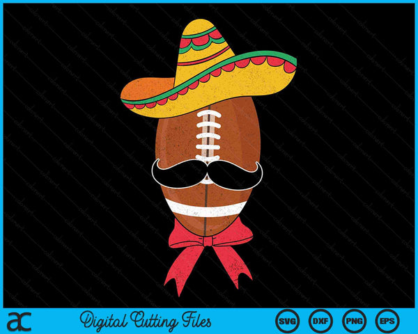 American Football Mexicaanse Sombrero Cinco De Mayo SVG PNG digitale afdrukbare bestanden