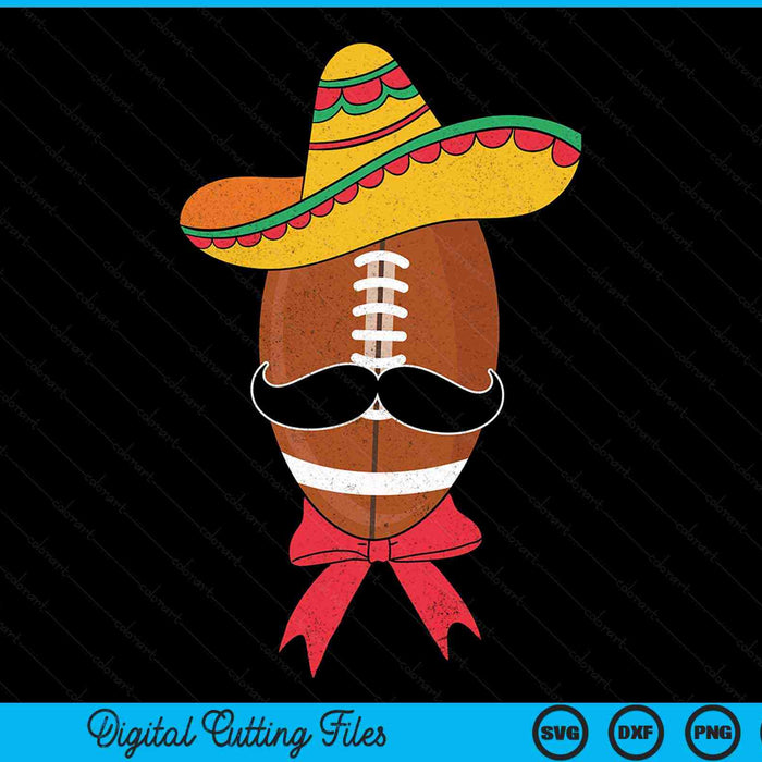 American football Mexican sombrero Cinco de Mayo SVG PNG cut file for Cricut
