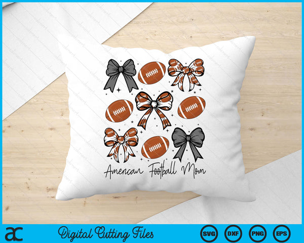 American Football Mom Coquette Bow American Football Season SVG PNG Digital Printable Files