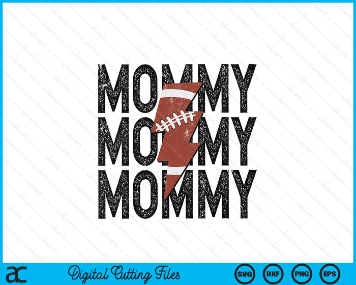 American Football Mommy Distressed Lightning Bolt SVG PNG Digital Printable Files