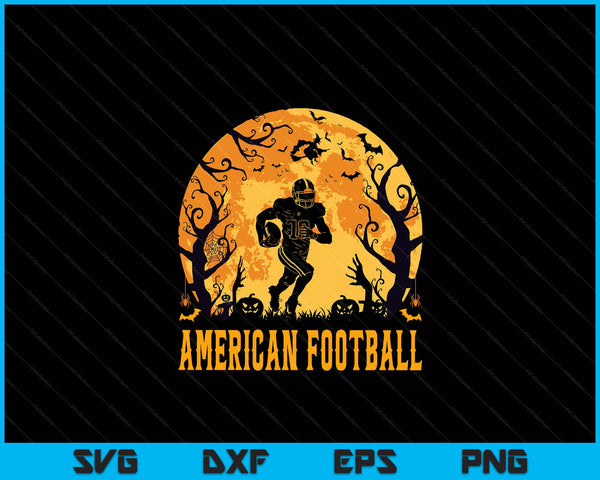 American football player Halloween spooky SVG cut file