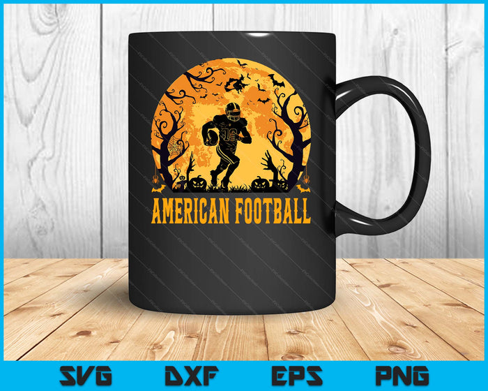 American Football Player Halloween Spooky SVG PNG Digital Cutting File