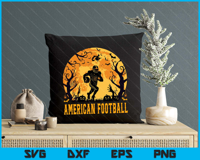 American Football Player Halloween Spooky SVG PNG Digital Cutting File