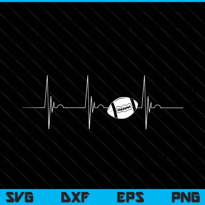 American Football Player Heartbeat EKG Pulse Whiffle Ball Game SVG PNG Cutting Printable Files