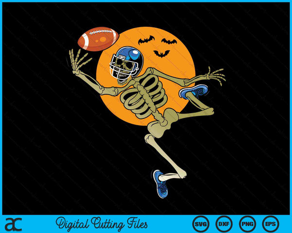 Esqueleto de fútbol americano Halloween SVG PNG Archivos de corte digital