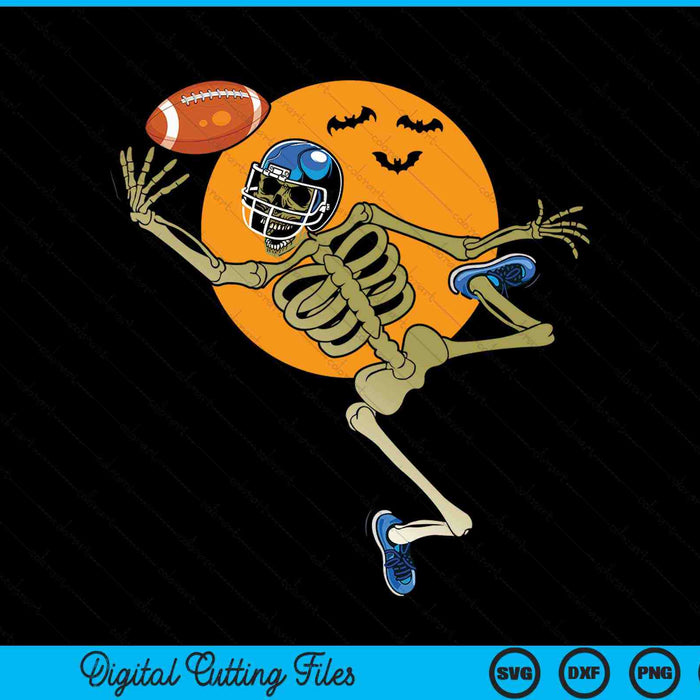 Esqueleto de fútbol americano Halloween SVG PNG Archivos de corte digital