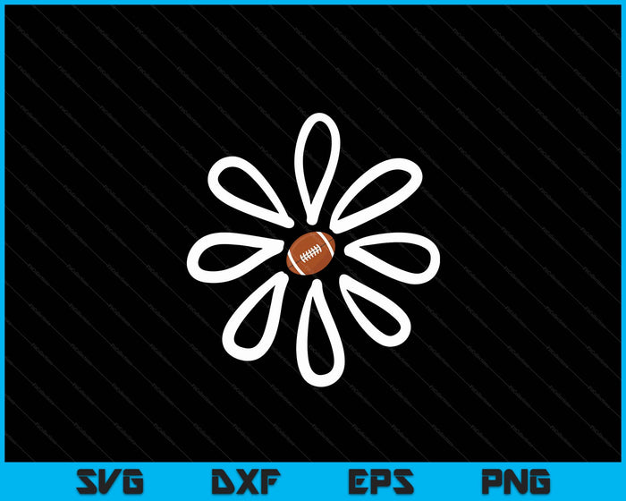 American Football shirts Flower Daisy American Football center SVG PNG Digital Cutting File