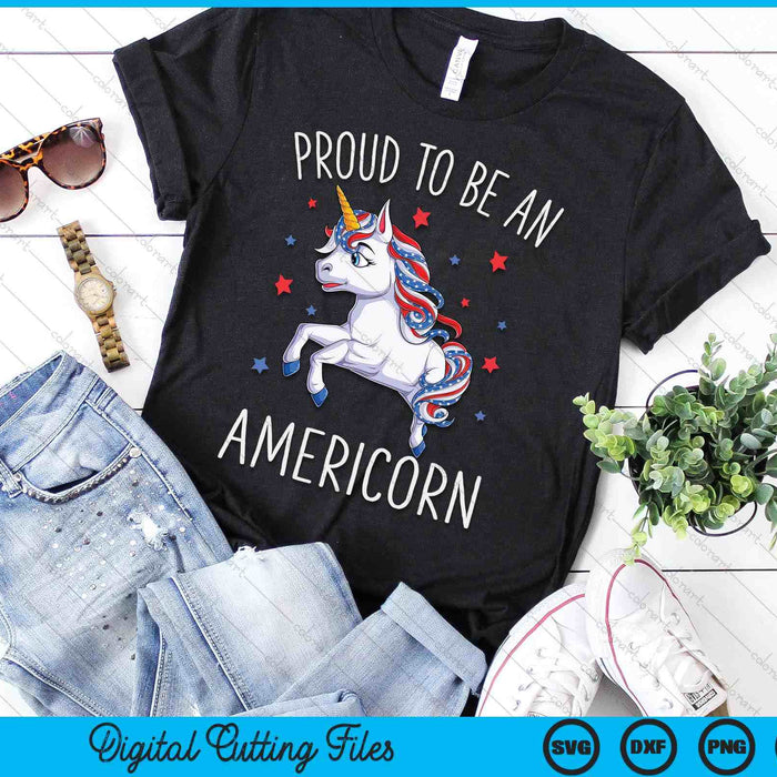 Americorn Unicorn 4th Of July Girls Mericorn Merica SVG PNG Digital Cutting Files